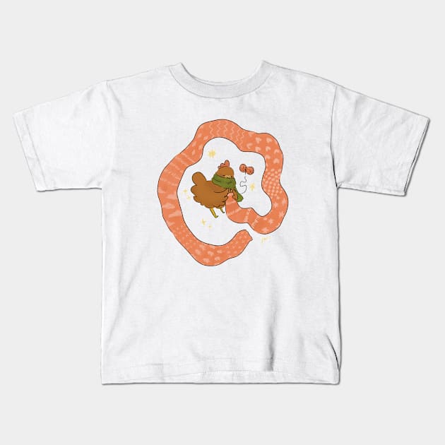 Knitting Chook Kids T-Shirt by Angry seagull noises